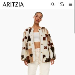 aritzia fleece jacket new with tag sizeL